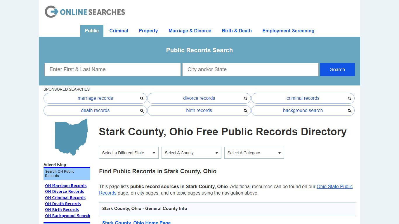 Stark County, Ohio Public Records Directory